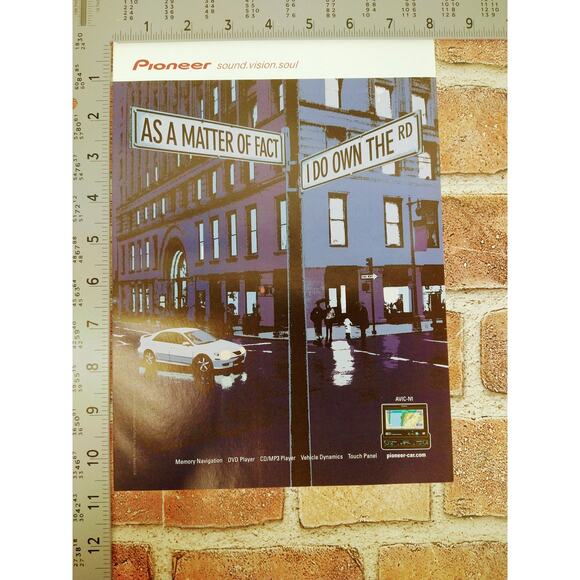 2004 Pioneer AVIC-N1 Print Ad Street Signs Crossroads Matter of Fact Own Road - Picture 5 of 7